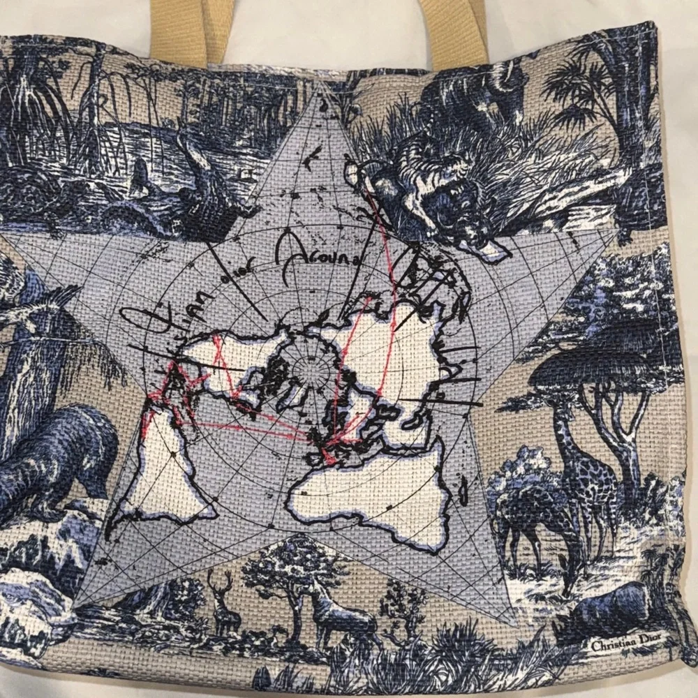 CHRISTIAN DIOR WORLD TROTTER CANVAS TOTE - Picture 8 of 8